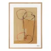 Art poster 50x70cm Sketch brun