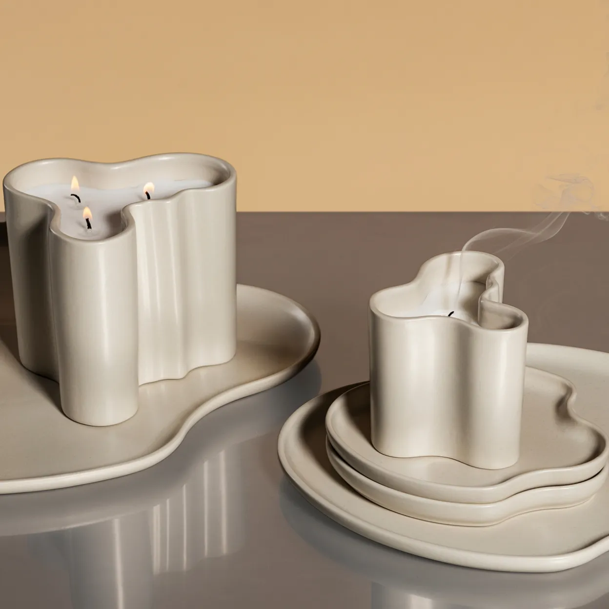 Doftljus 11cm sand