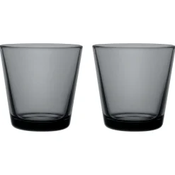 Dricksglas 21cl mörkgrå 2-pack