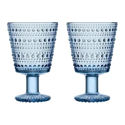 Glas på fot 26cl aqua 2-pack