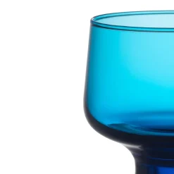 Glas på fot 29cl elektrisk blå 2-pack