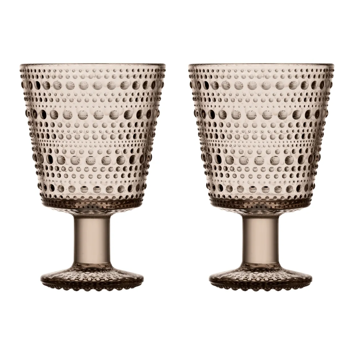 Glas på fot 26cl linne 2-pack