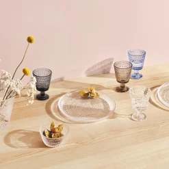 Glas på fot 26cl linne 2-pack