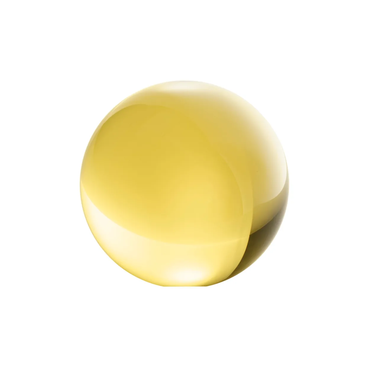 Glassfär 8cm eldgul