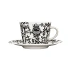 Kaffe/cappuccinokopp 0,2L & fat 15cm svart