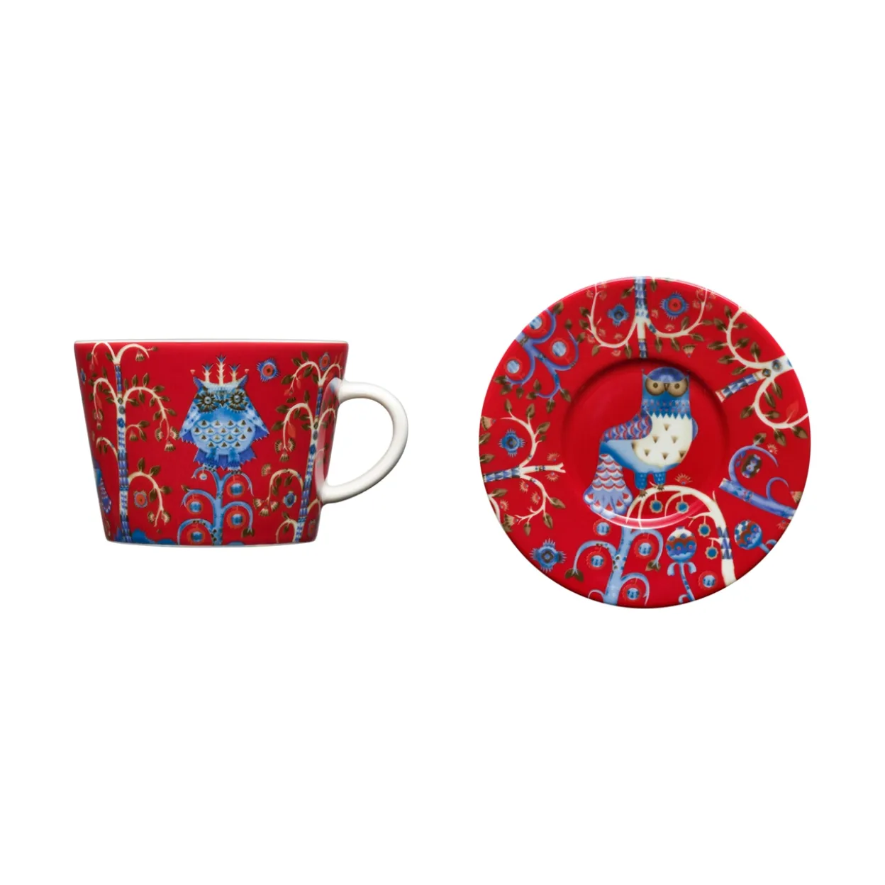 Kaffe/cappuccinokopp 0,2L & fat 15cm röd