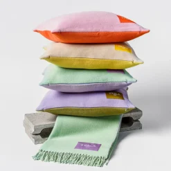 Kuddfodral 48x48cm mint-lila