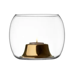Ljuslykta 141x115mm klar/roséguld