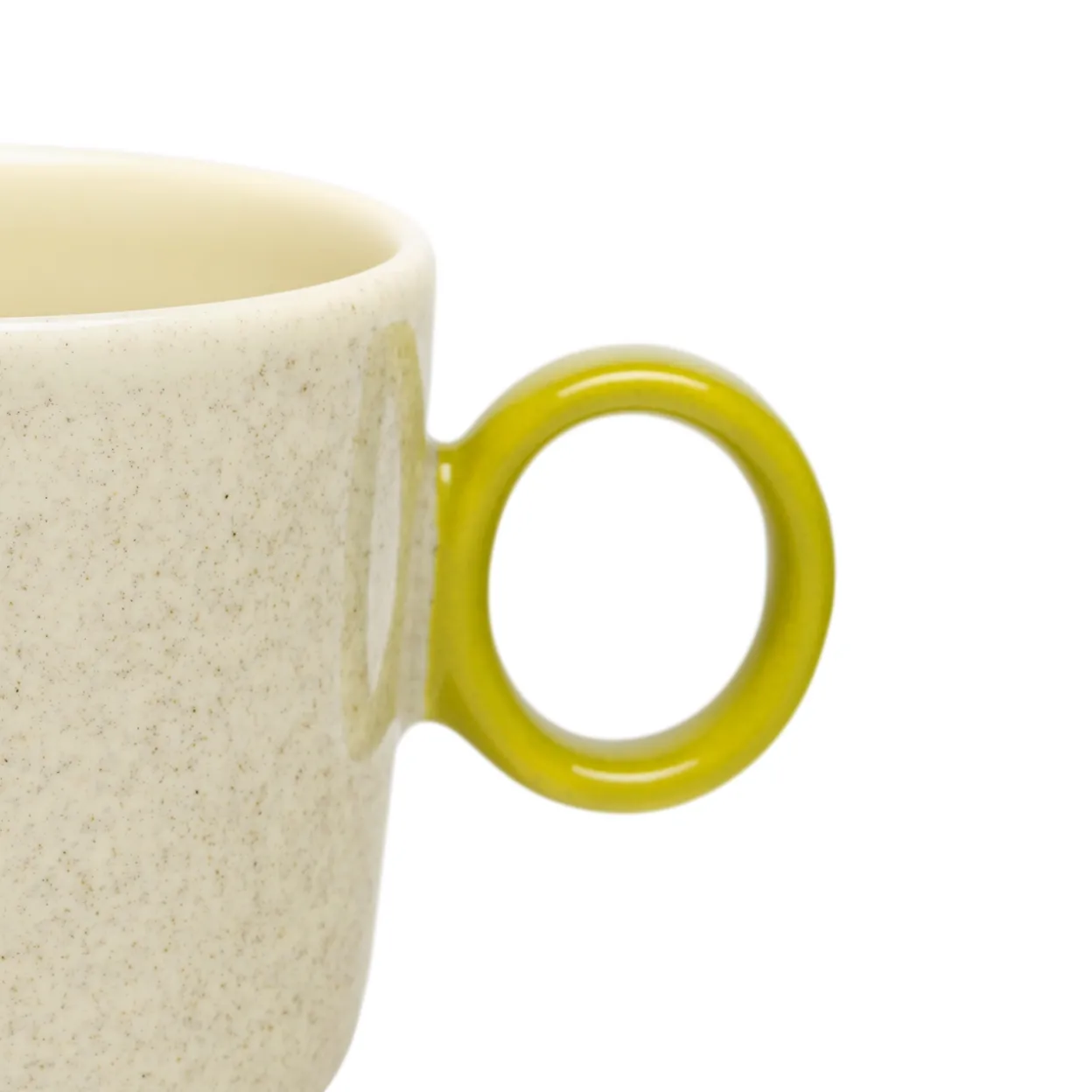 Mugg 0,35 prickig elfenben-oliv