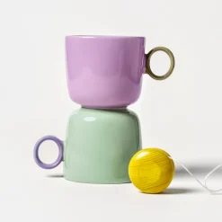 Mugg 0,35l lila-oliv