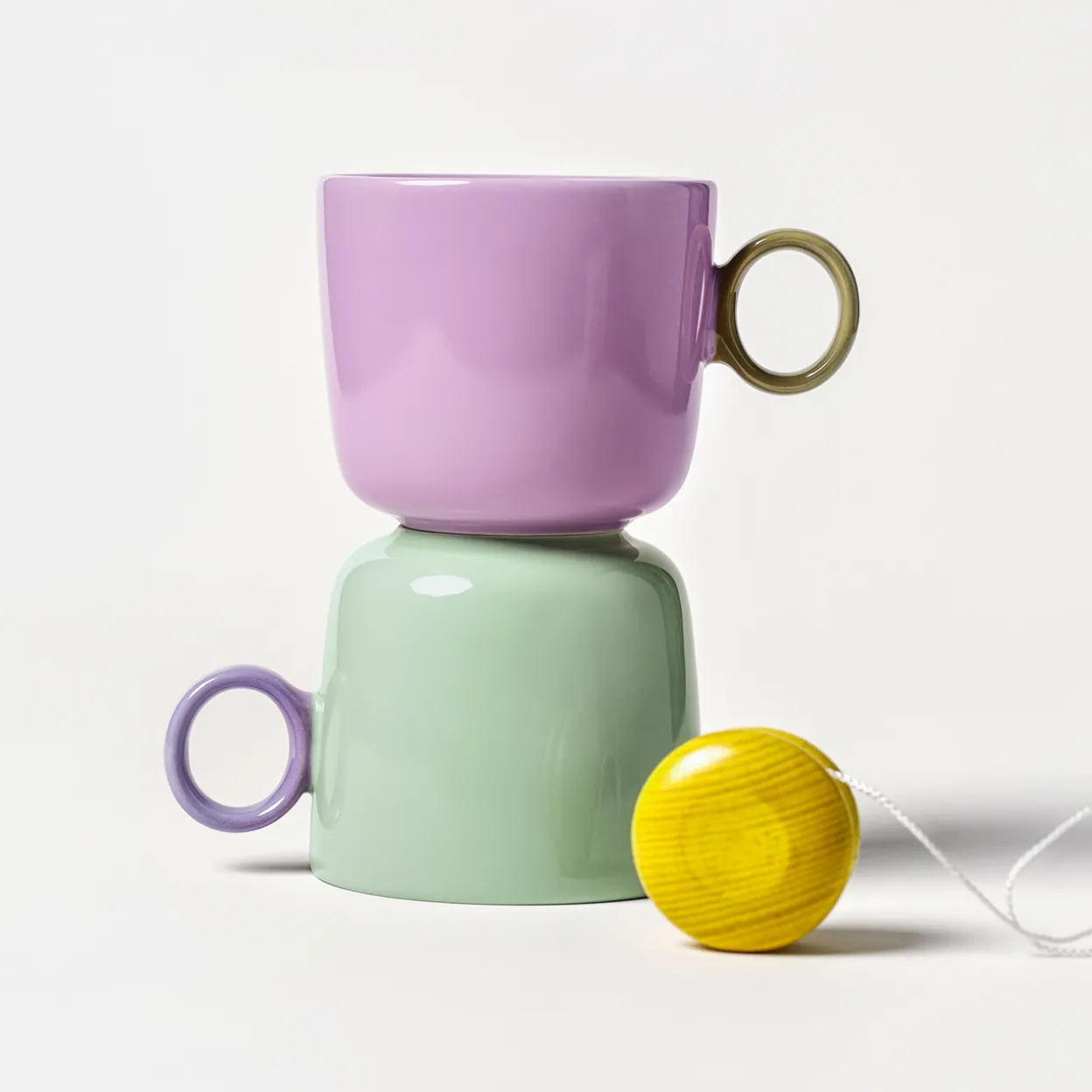 Mugg 0,35l lila-oliv