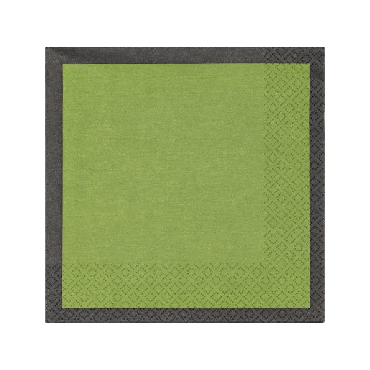 Pappersservett 33x33cm mossgrön-svart