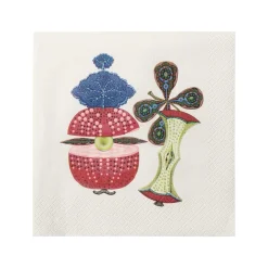 Pappersservett 33x33cm röd
