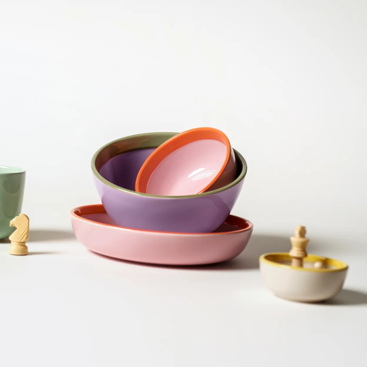 Skål 19cm rosa-orange