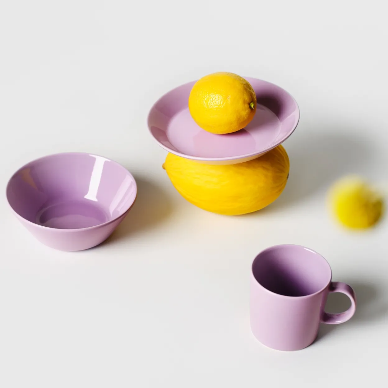 Tallrik 17 cm ljus lila