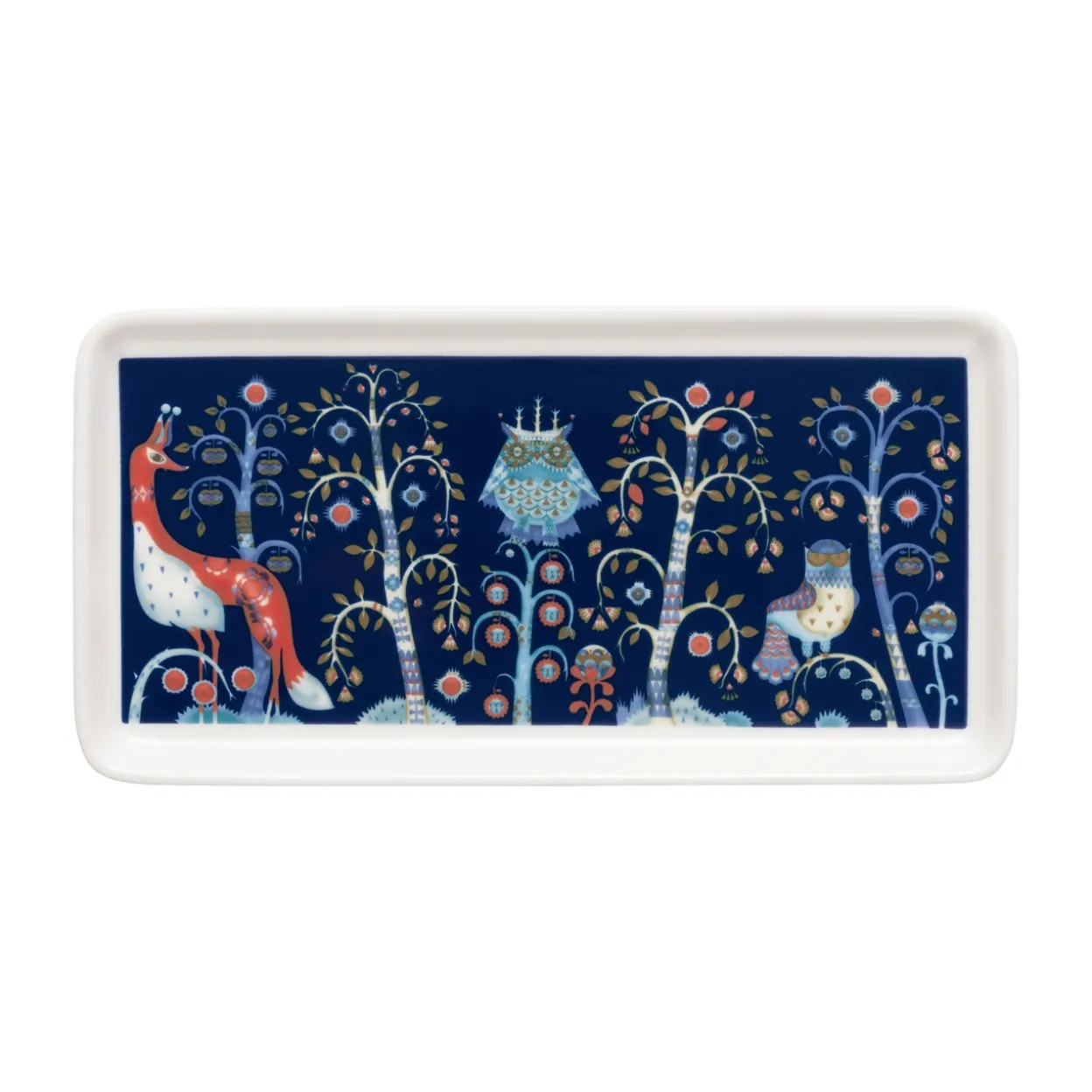 Tallrik rektangulär 12x24cm blå
