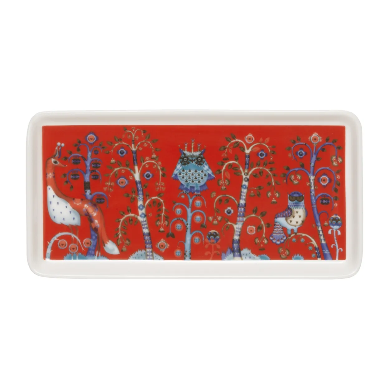 Tallrik rektangulär 12x24cm röd