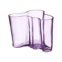 Vas 140mm ljus lila träform