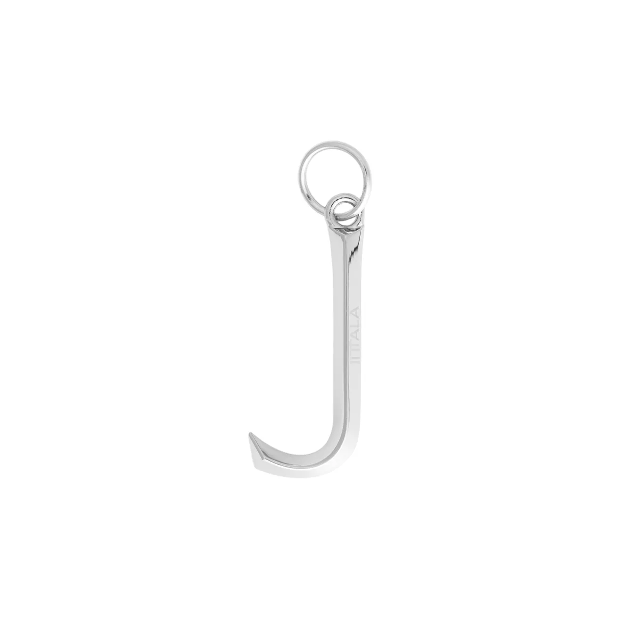 Väsksmycke bokstav J 5cm metall